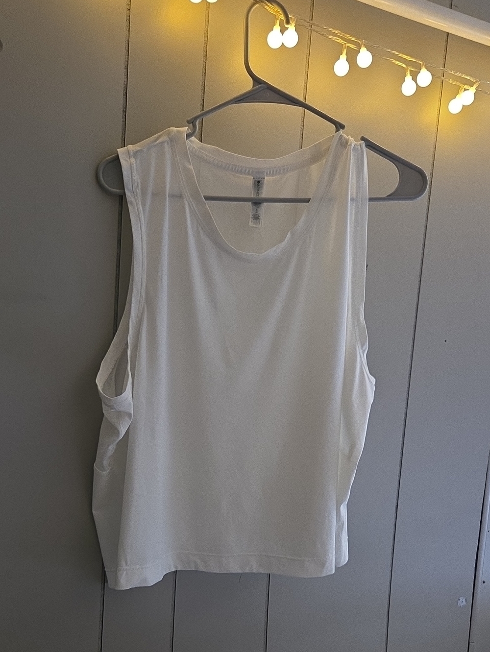 Athleta White Sleeveless Performance Tank